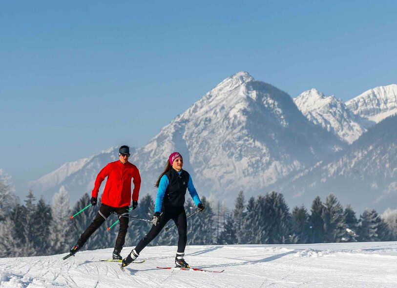 Langläufer in Gandenwald nahe dem Reschenhof