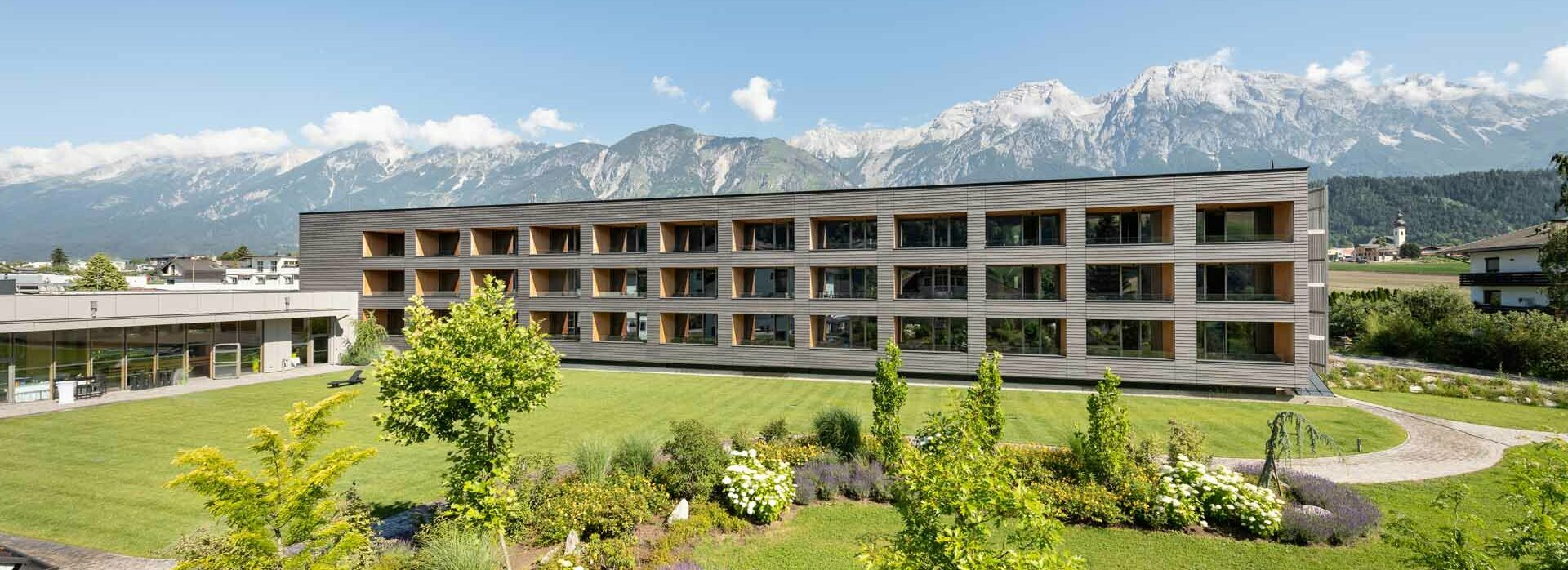 Vogelperspektive vom Neubau