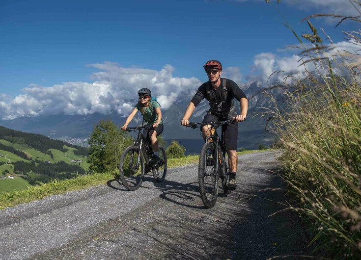 Mountainbiker in der Region Hall-Wattens