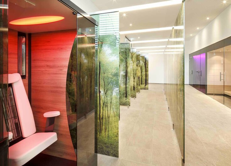 Wellnessbereich im Reschenhof Infrarotkabine im Wellnessbereich