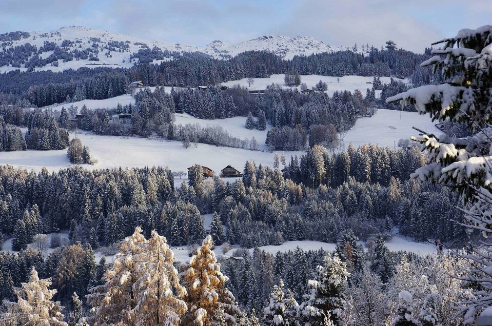 Tirol im Winter Schneebedeckte Winterlandschaft in der Region Hall-Wattens